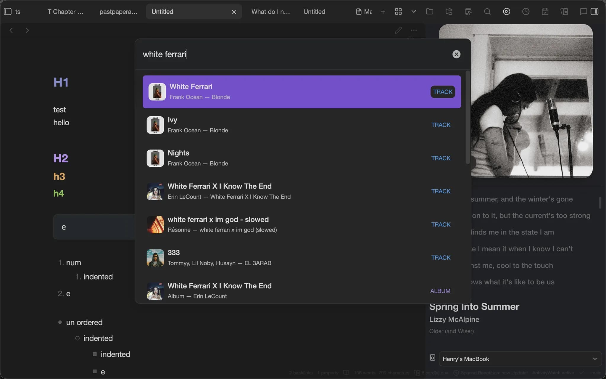 Spotify Control screenshot