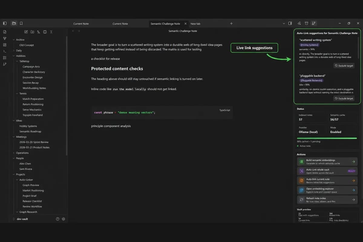 Semantic Auto-Linker screenshot
