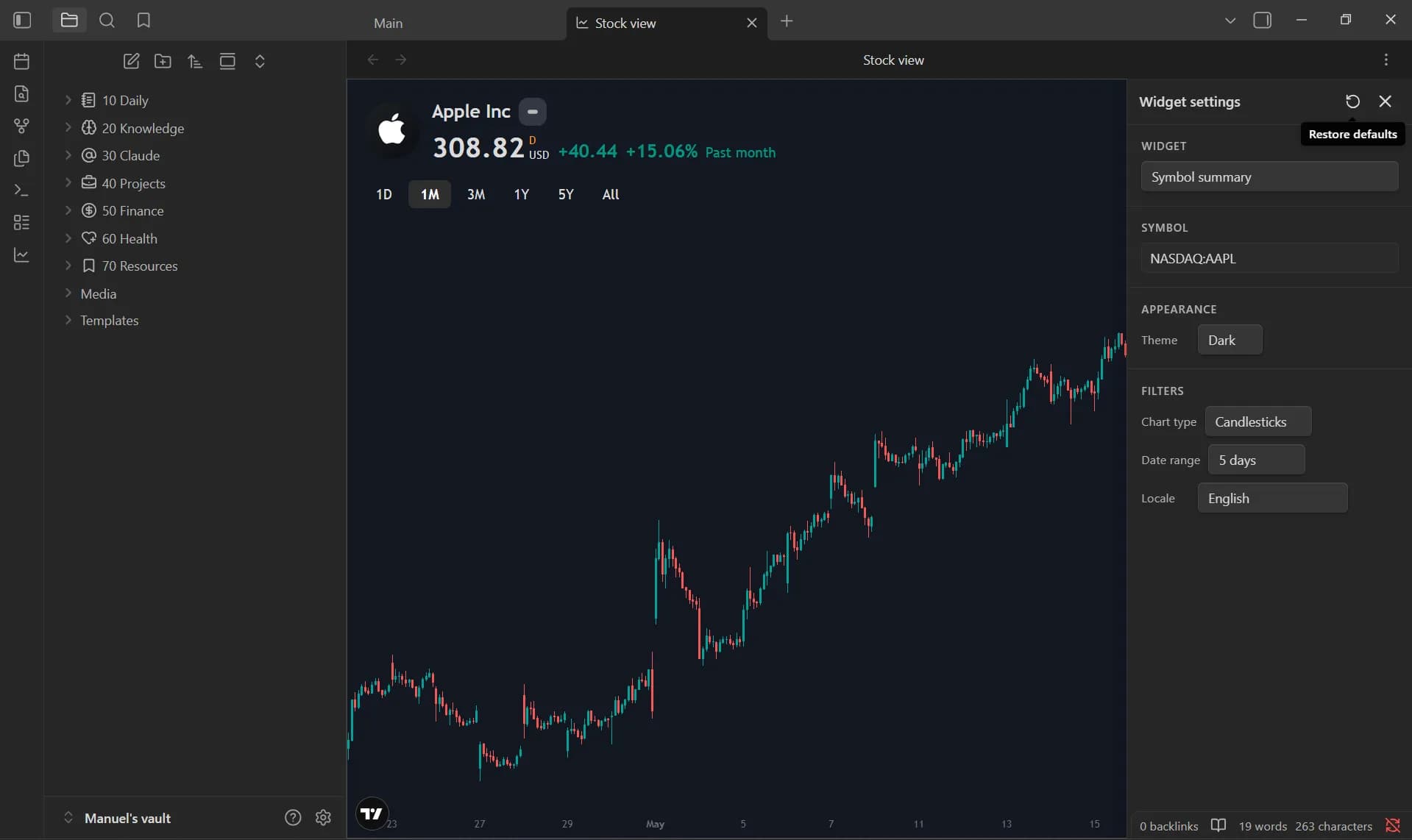 TradingView Widget screenshot