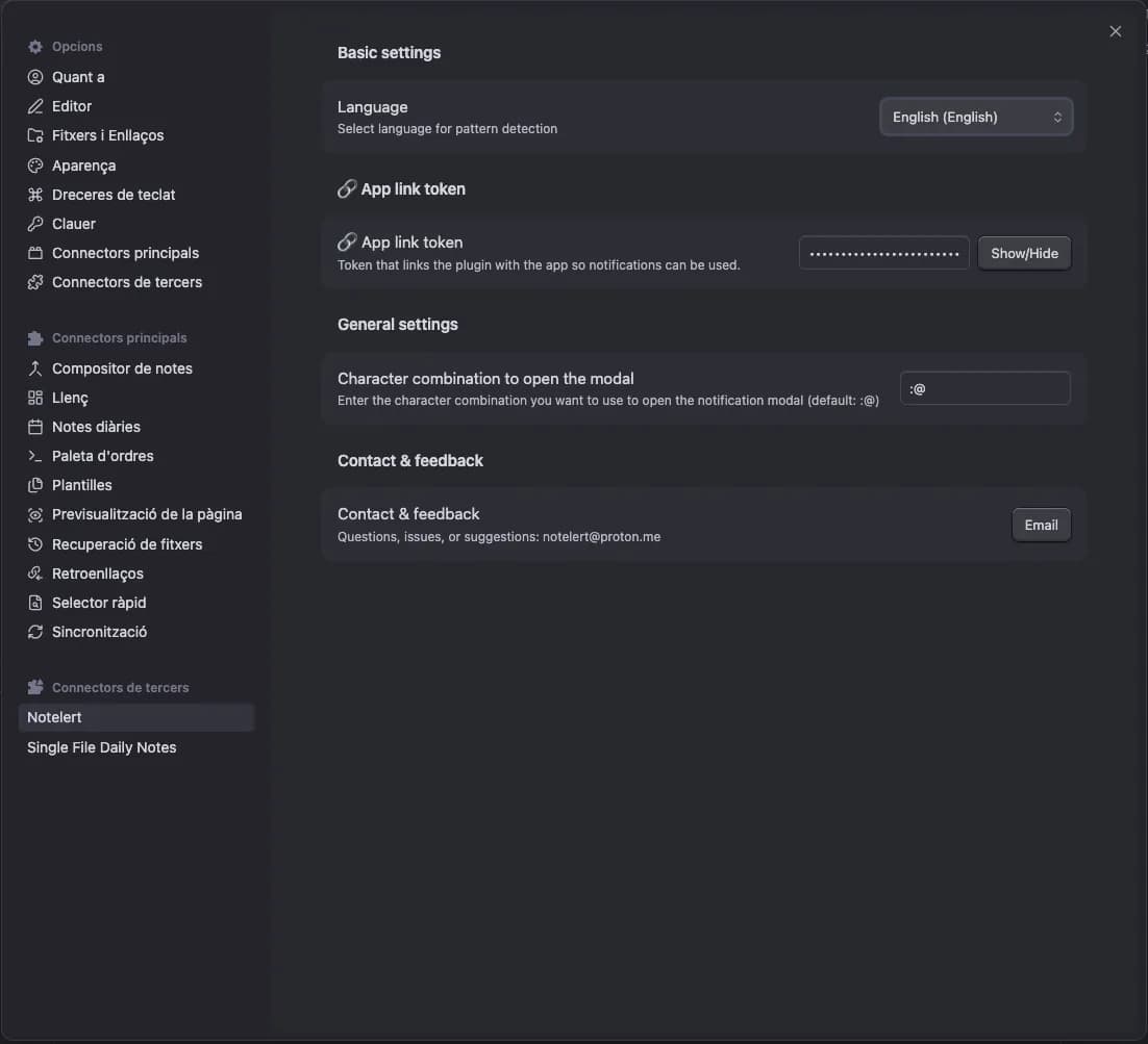 Notelert screenshot