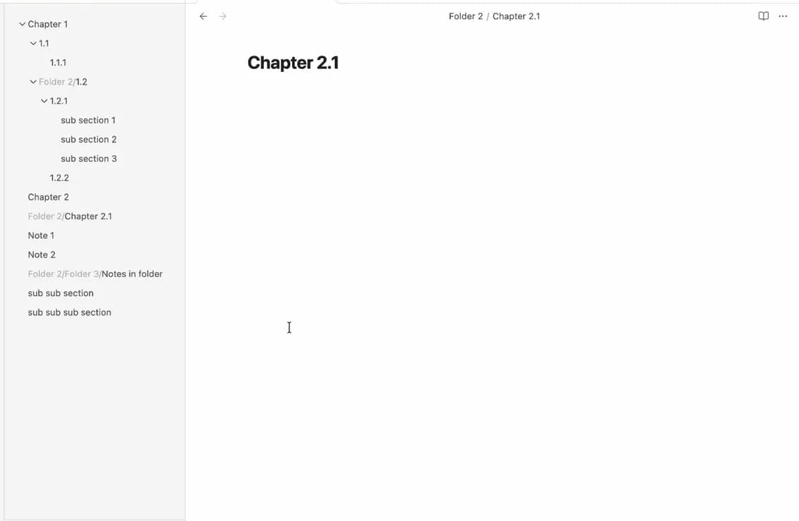Nested Notes screenshot