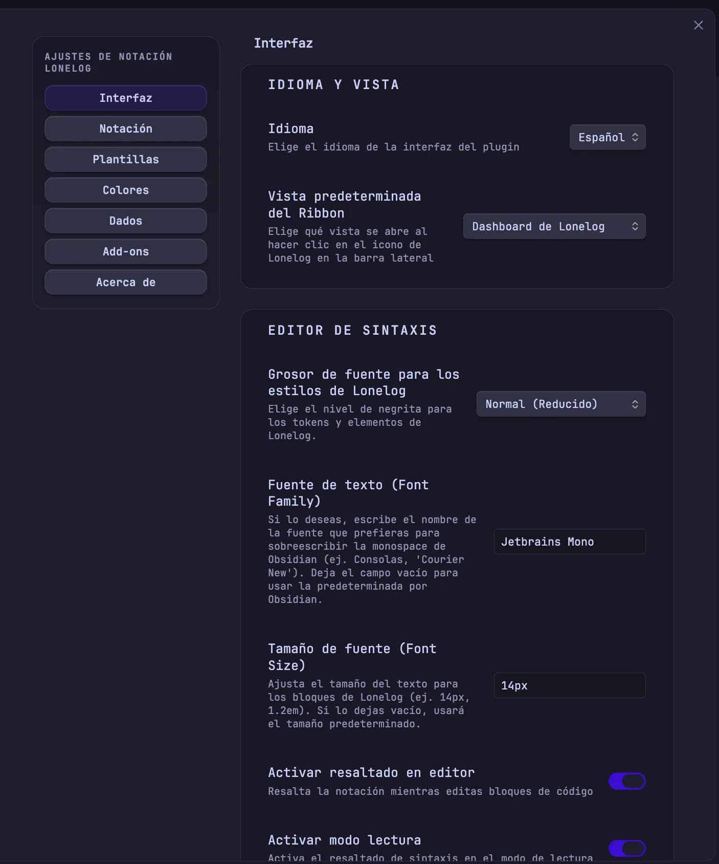 Lonelog screenshot