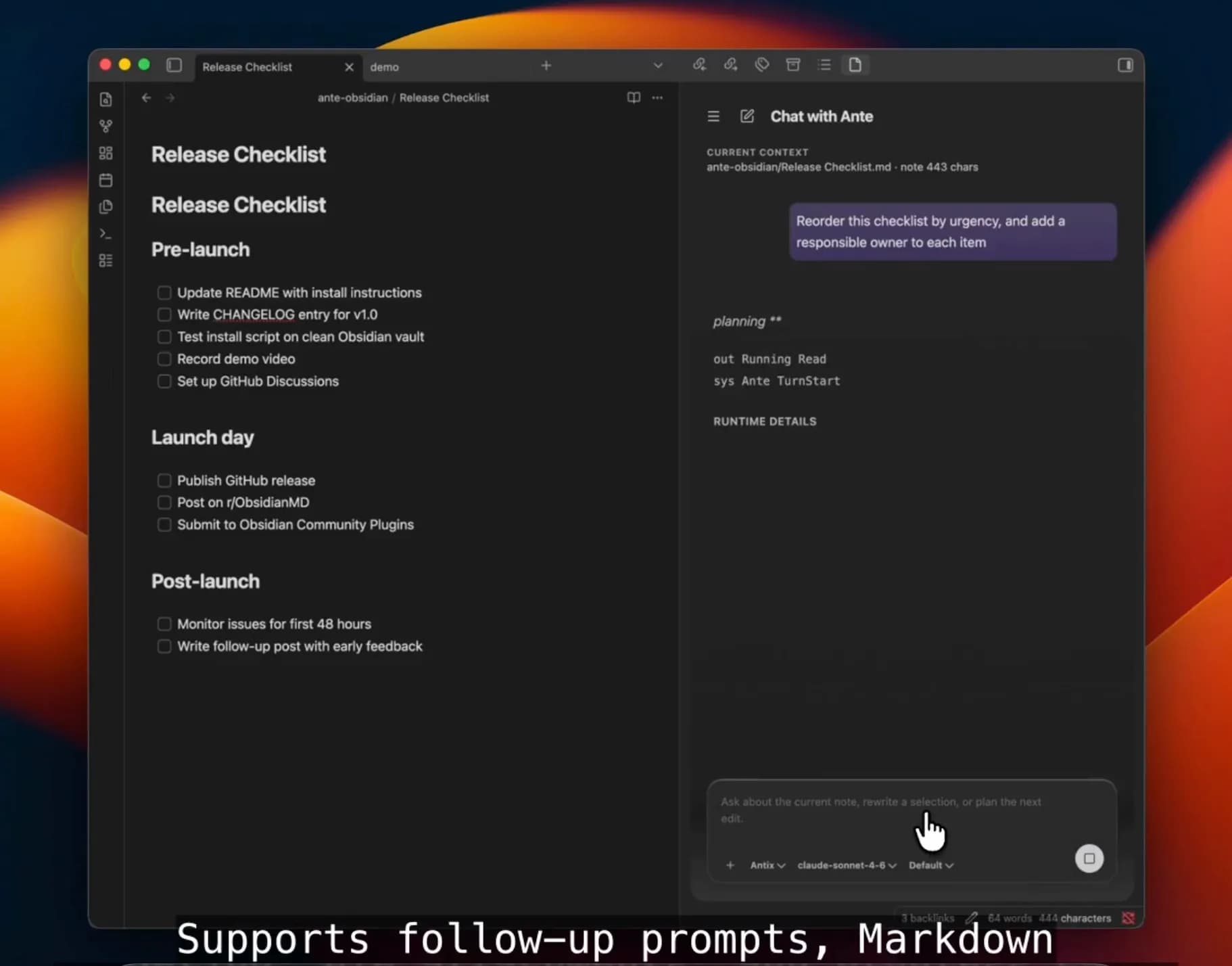 Ante screenshot