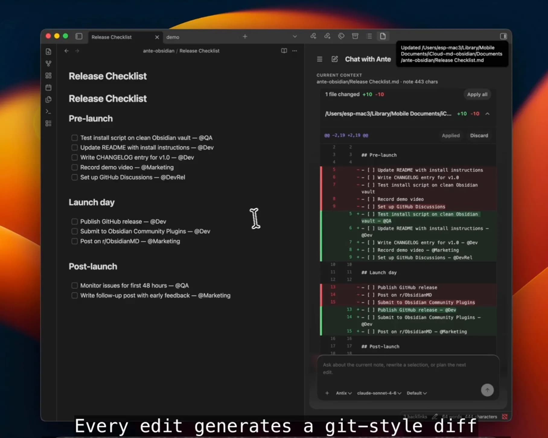 Ante screenshot
