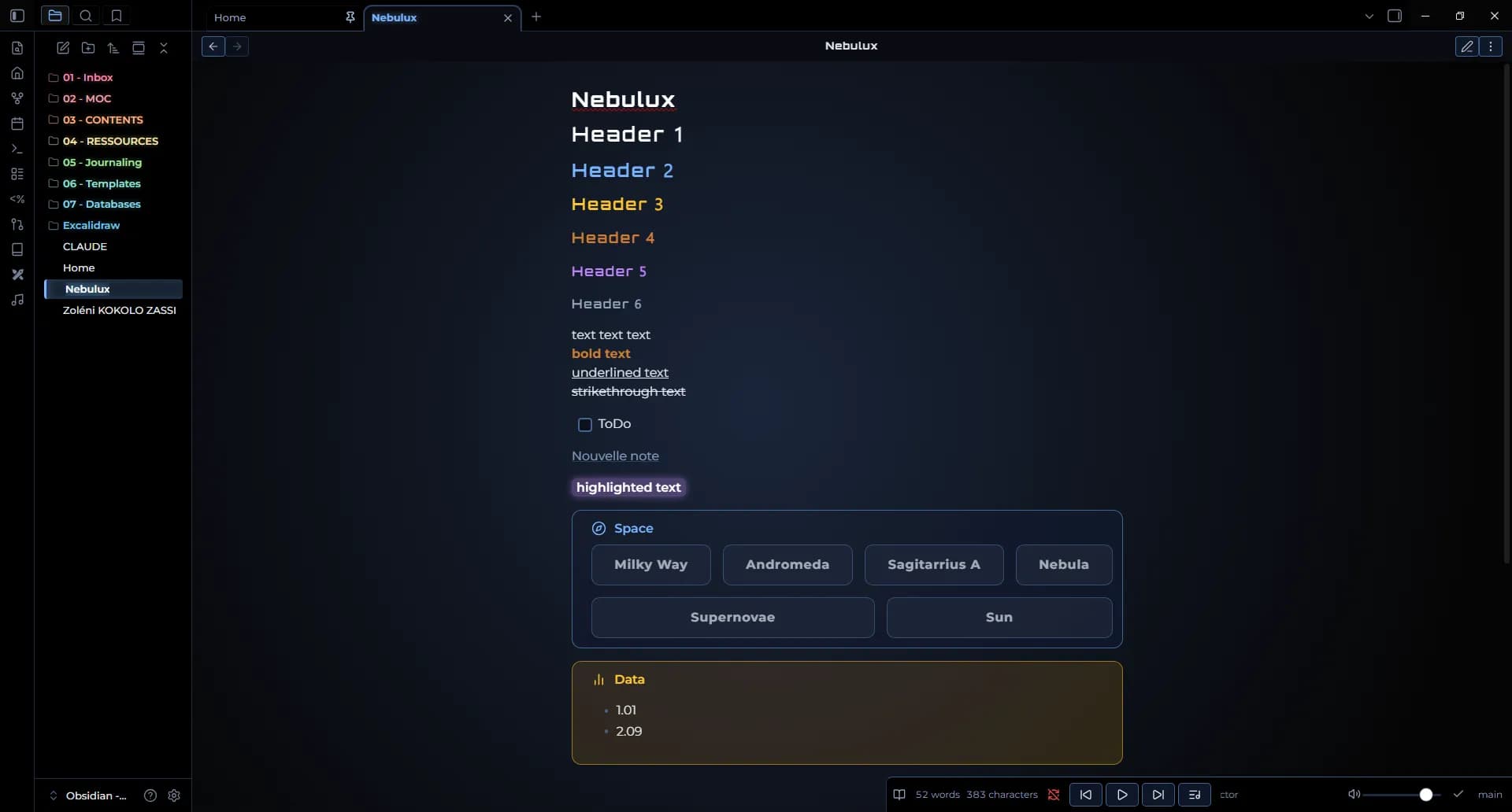 Nebulux screenshot
