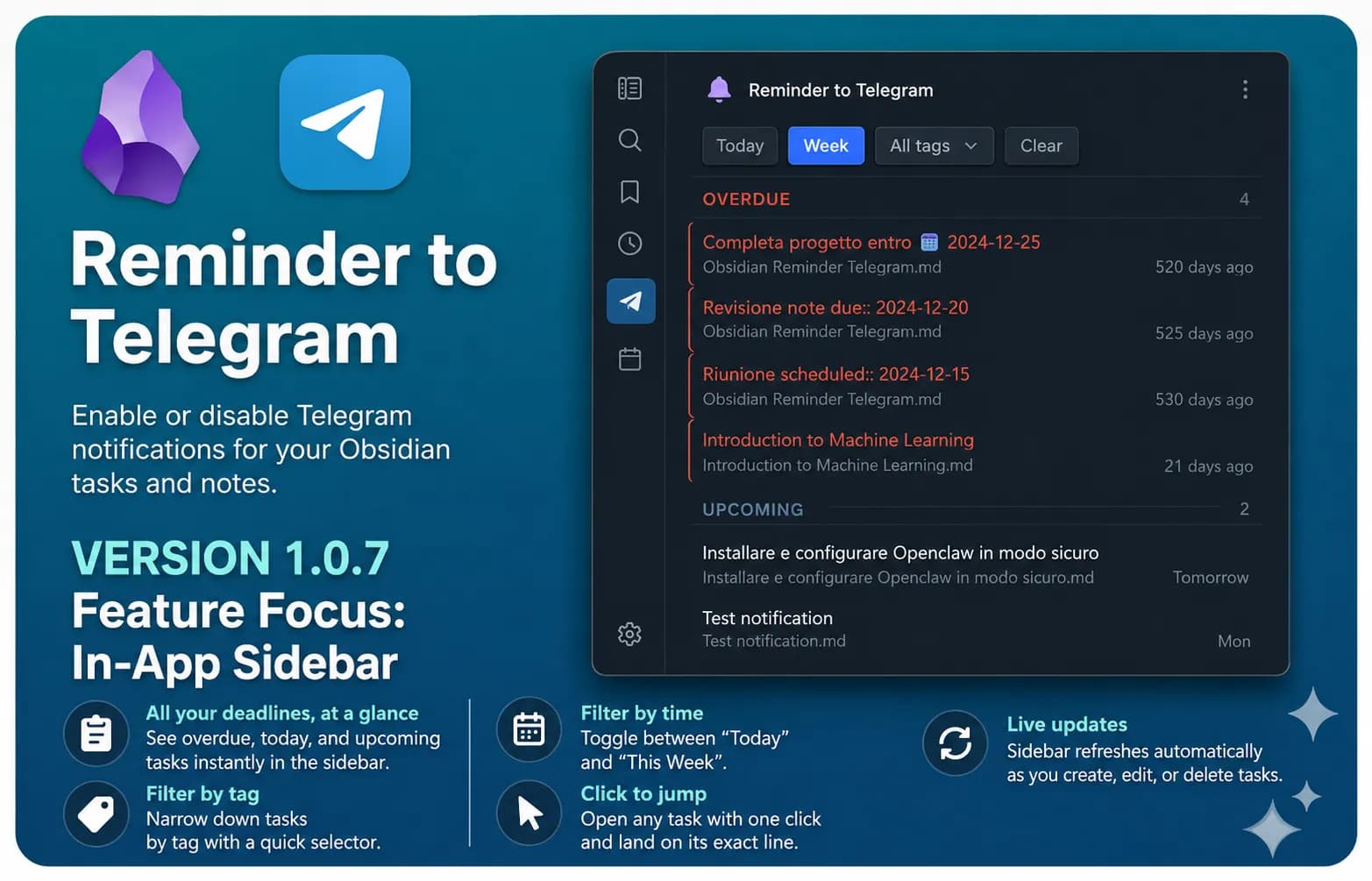 Reminder Telegram screenshot