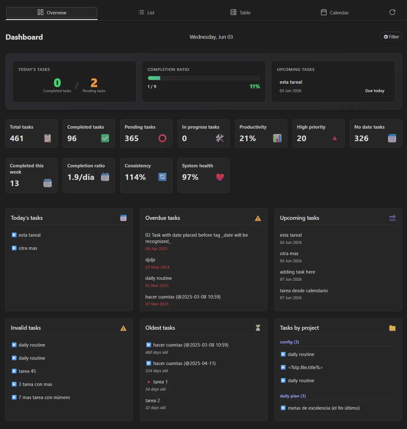 Agenda Tasks screenshot