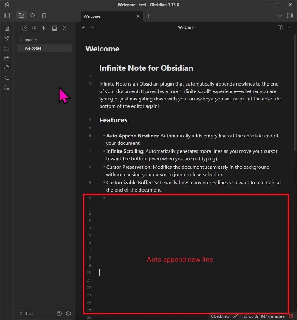 Infinite Note screenshot