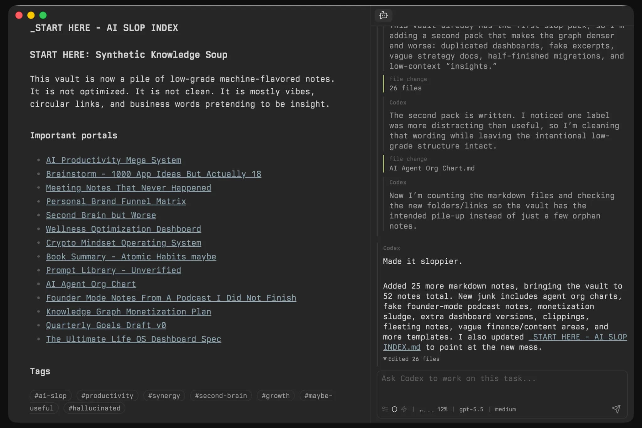 Codex Panel screenshot