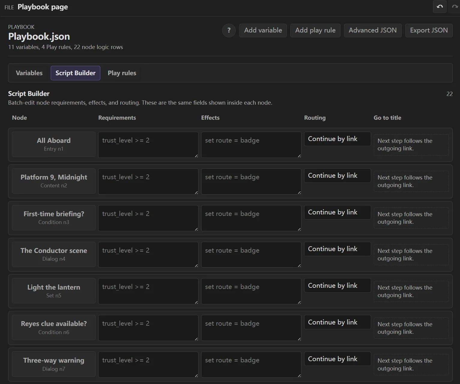 Narrative Canvas screenshot