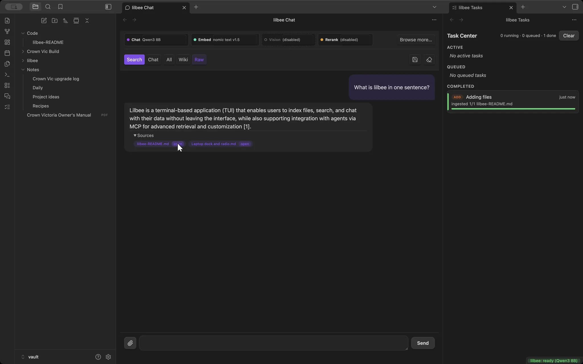 lilbee screenshot
