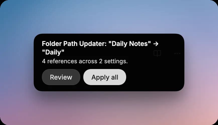 Folder Path Updater - Obsidian Plugin