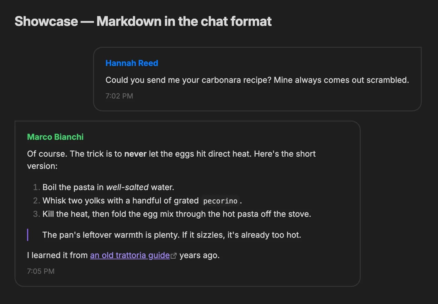 Chat View screenshot