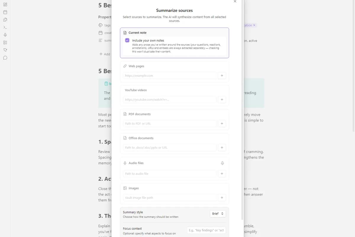 AI Organiser screenshot
