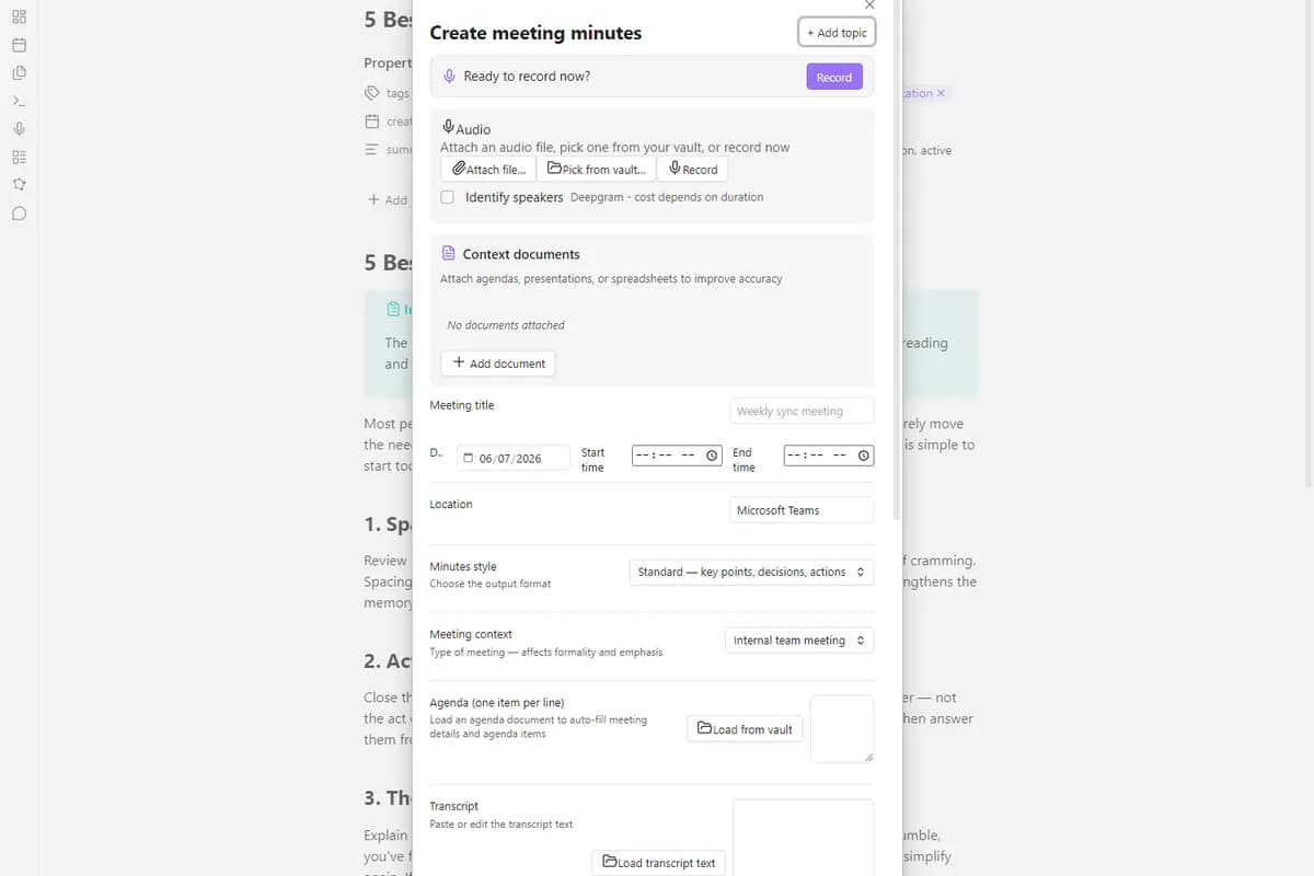 AI Organiser screenshot