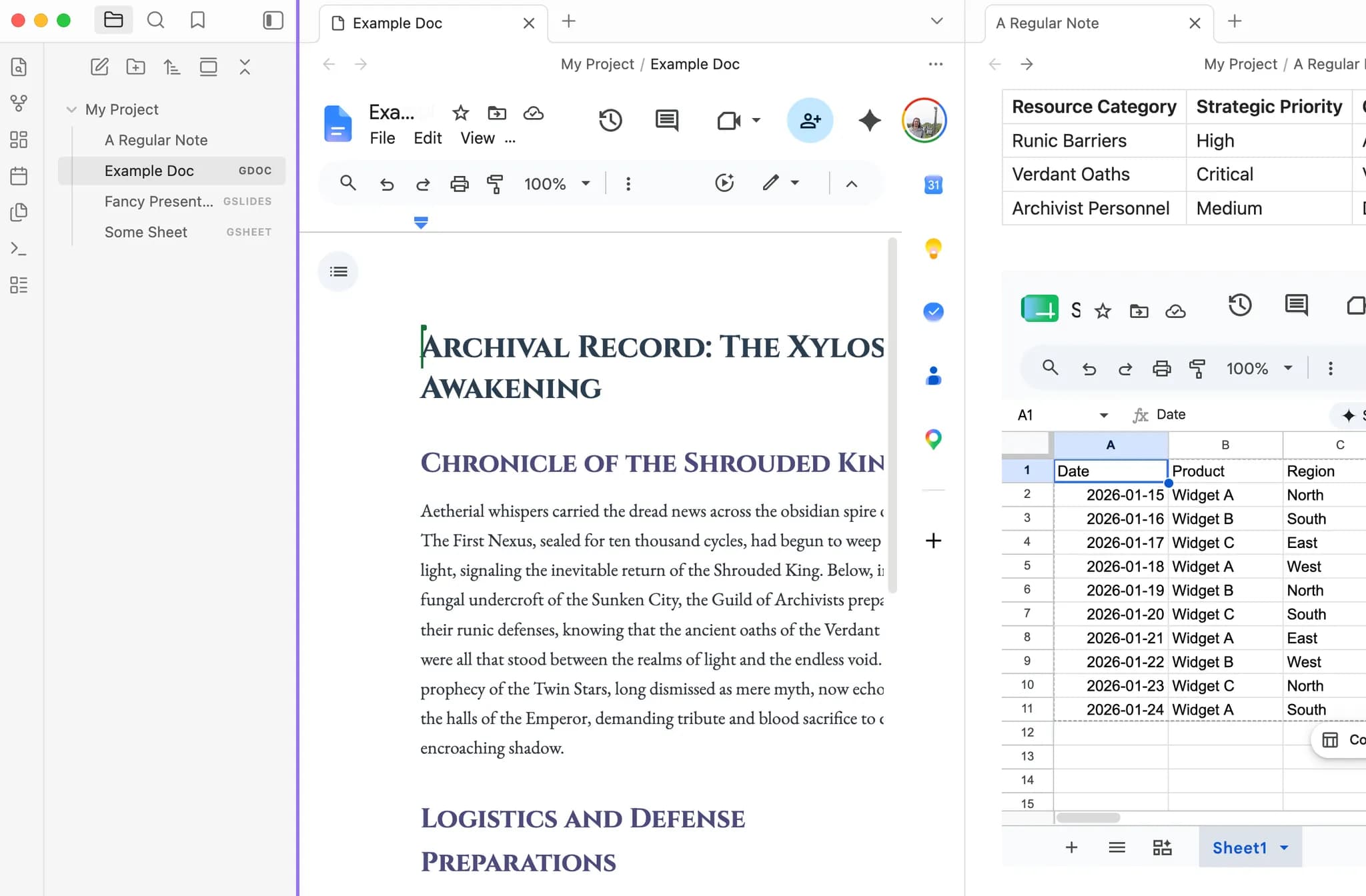 GDocs screenshot
