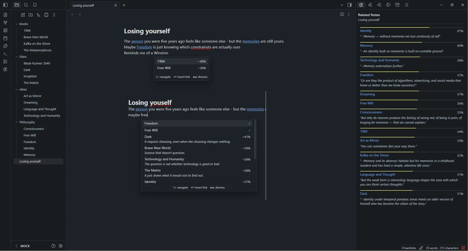 Semantic Backlinks screenshot