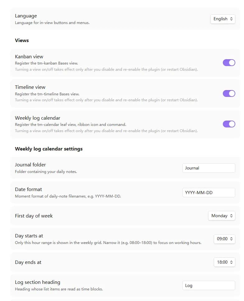 Task Manager Bases View screenshot