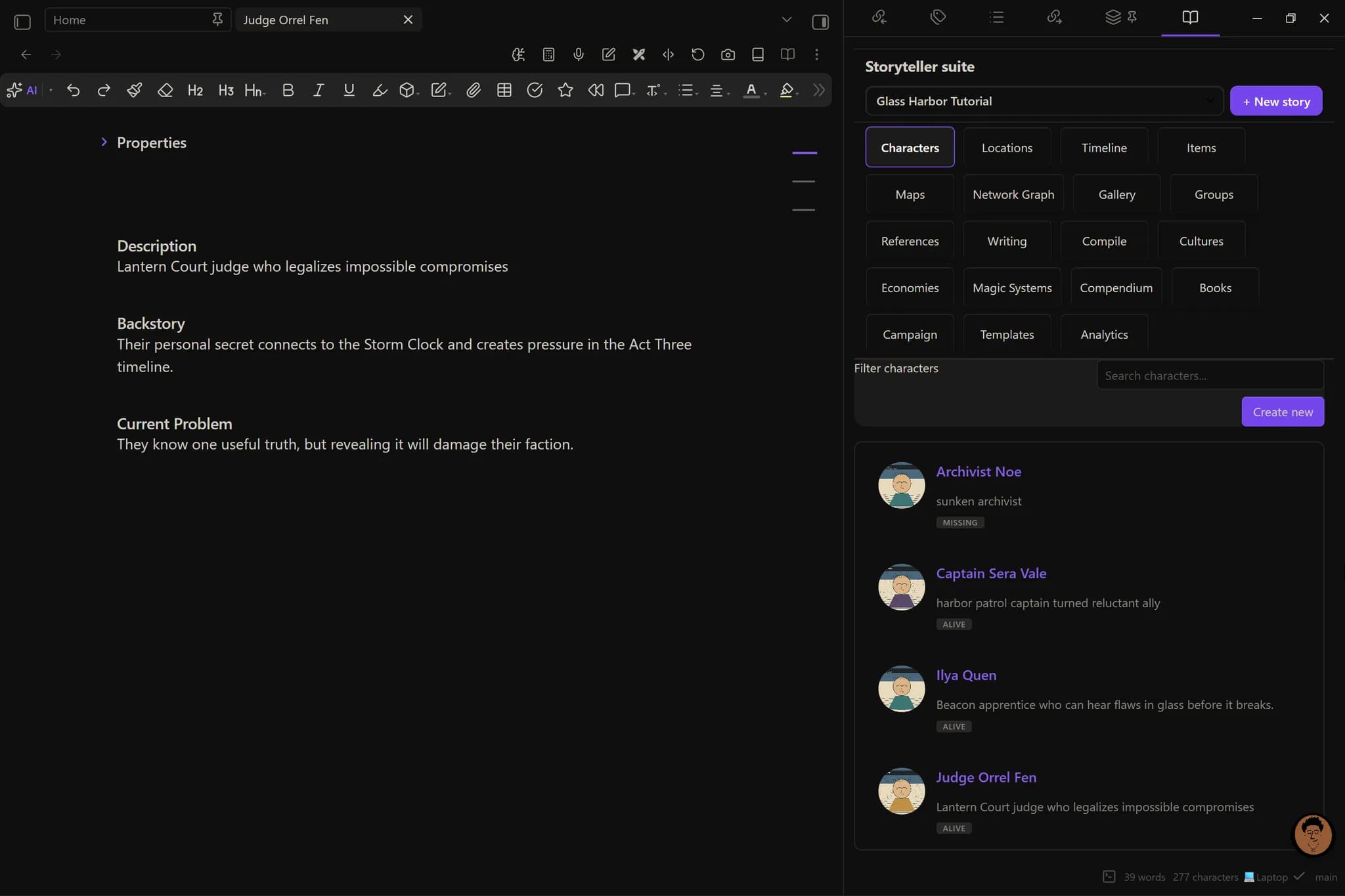 Storyteller Suite screenshot