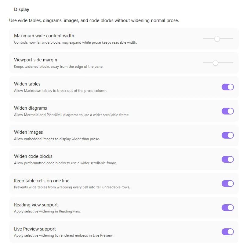 Dynamic Wide Content screenshot