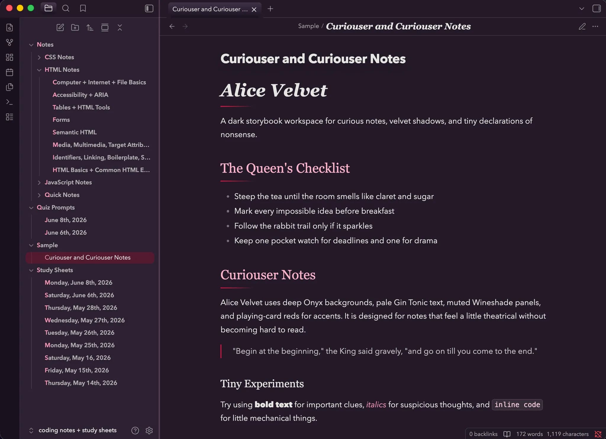 Alice Velvet screenshot