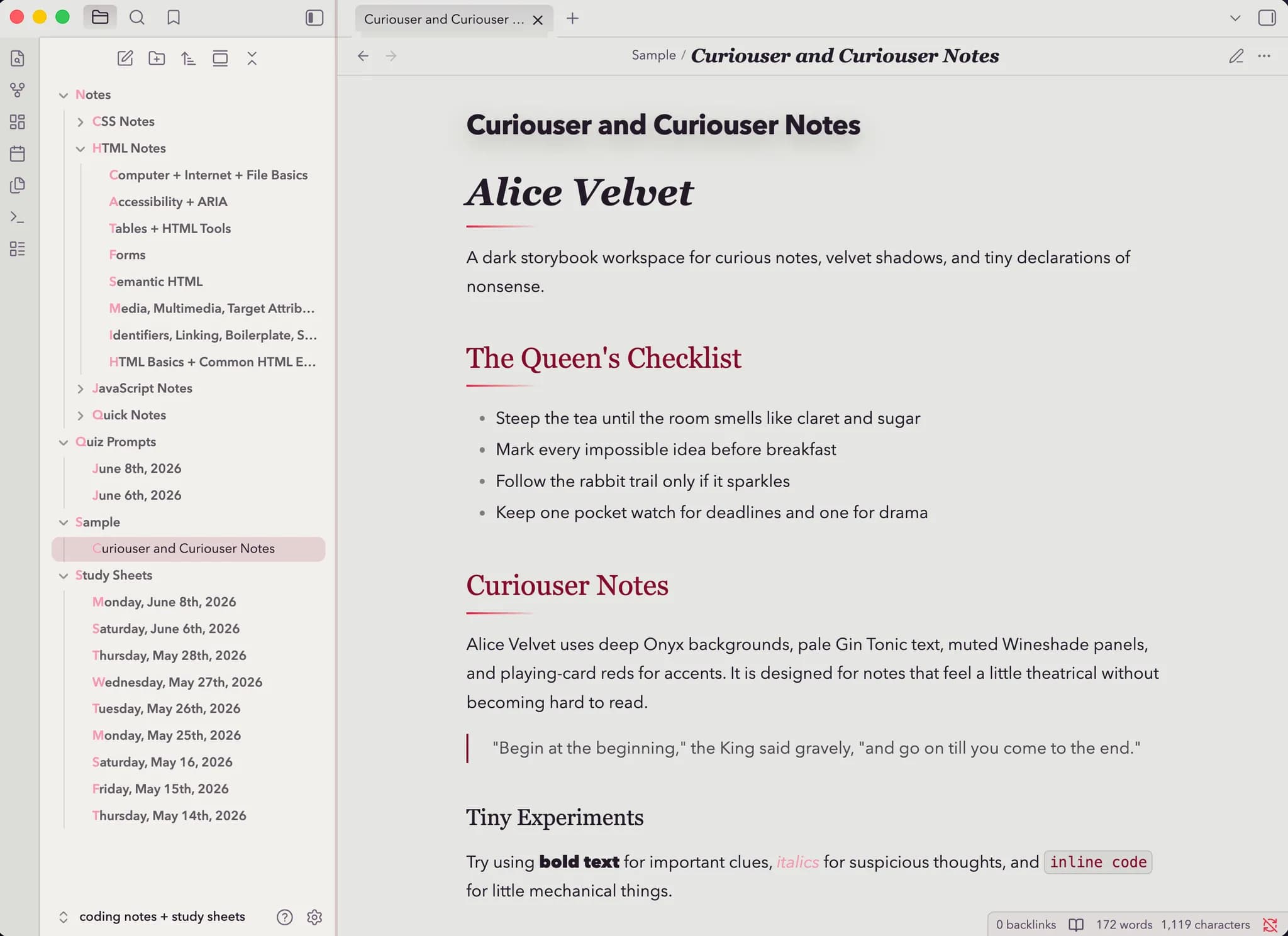 Alice Velvet screenshot