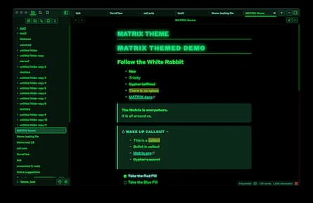 Matrix screenshot