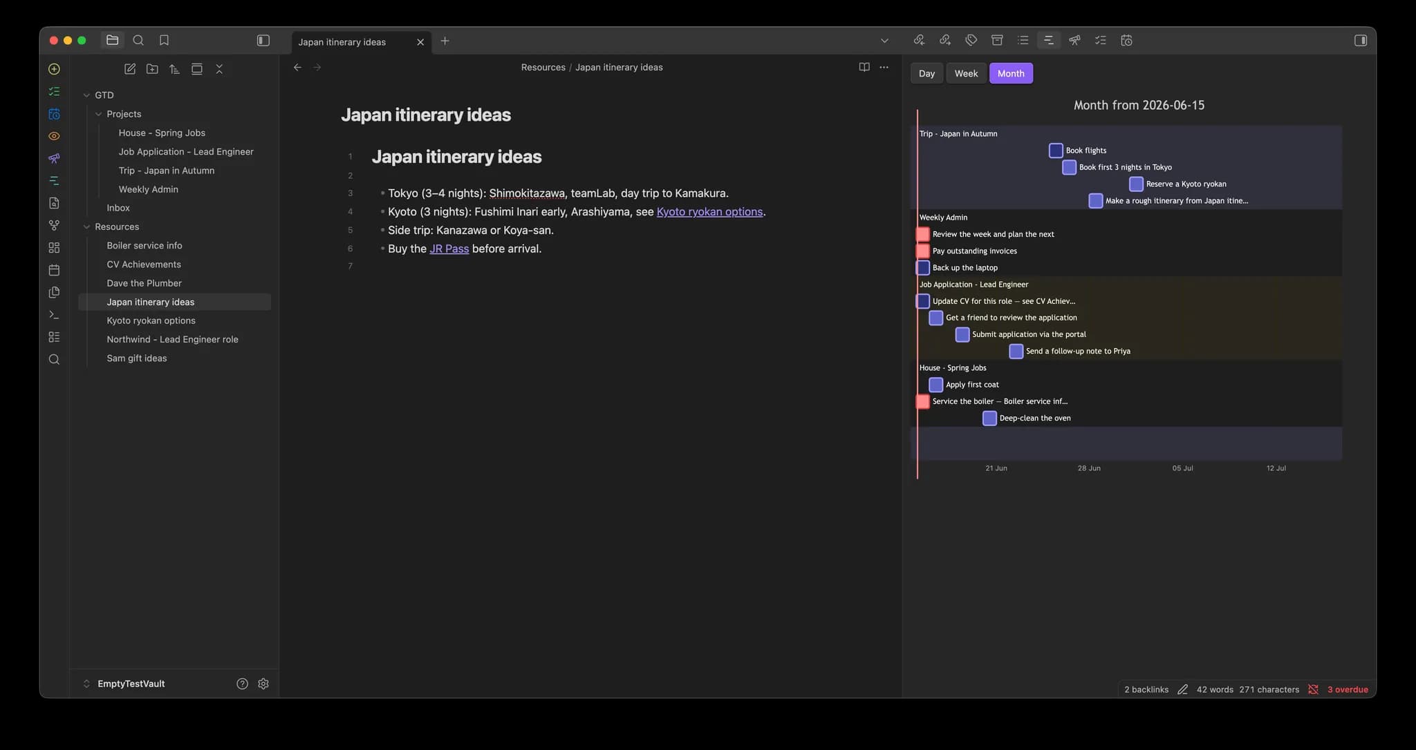 GTD Flow screenshot