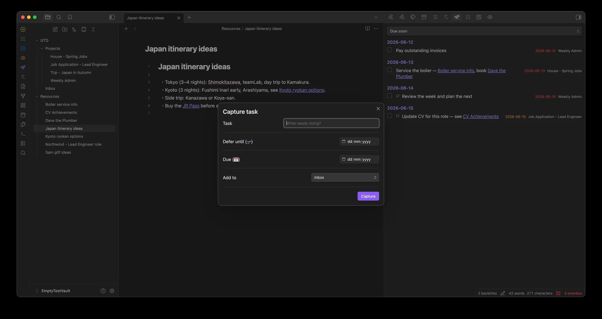 GTD Flow screenshot