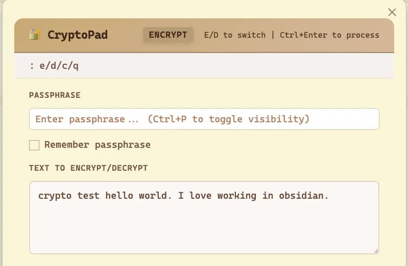 CryptoPad screenshot