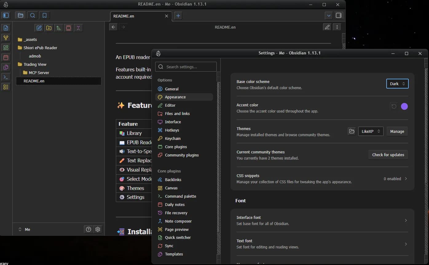 LikeXP - Obsidian Theme