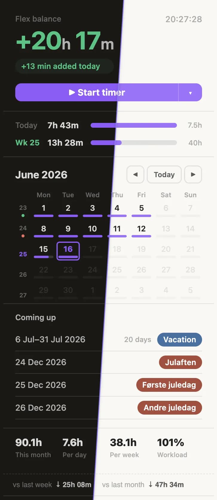 timeflow screenshot