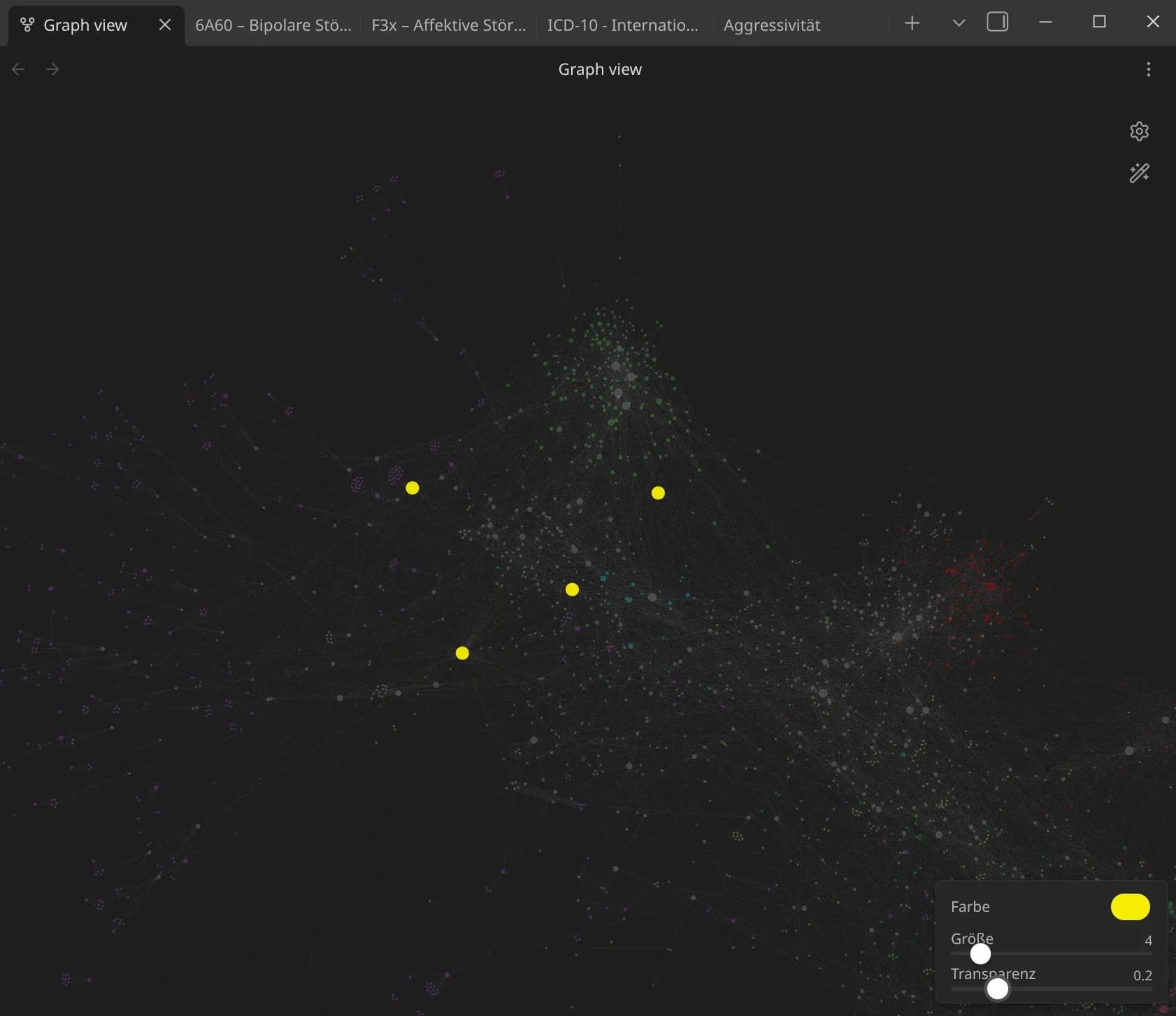 Open Notes Graph Highlight screenshot