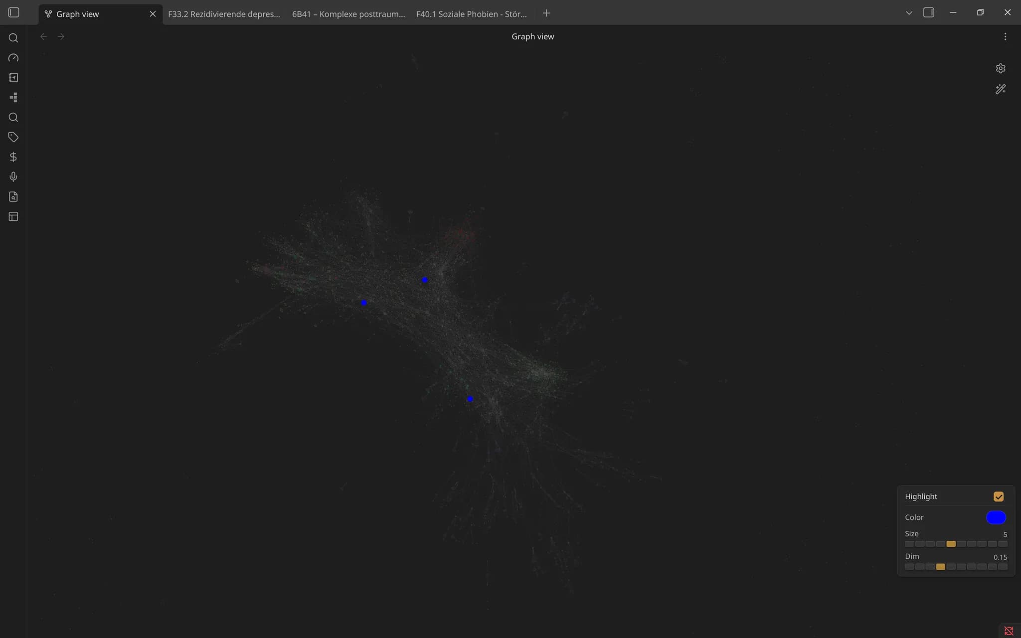 Open Notes Graph Highlight screenshot