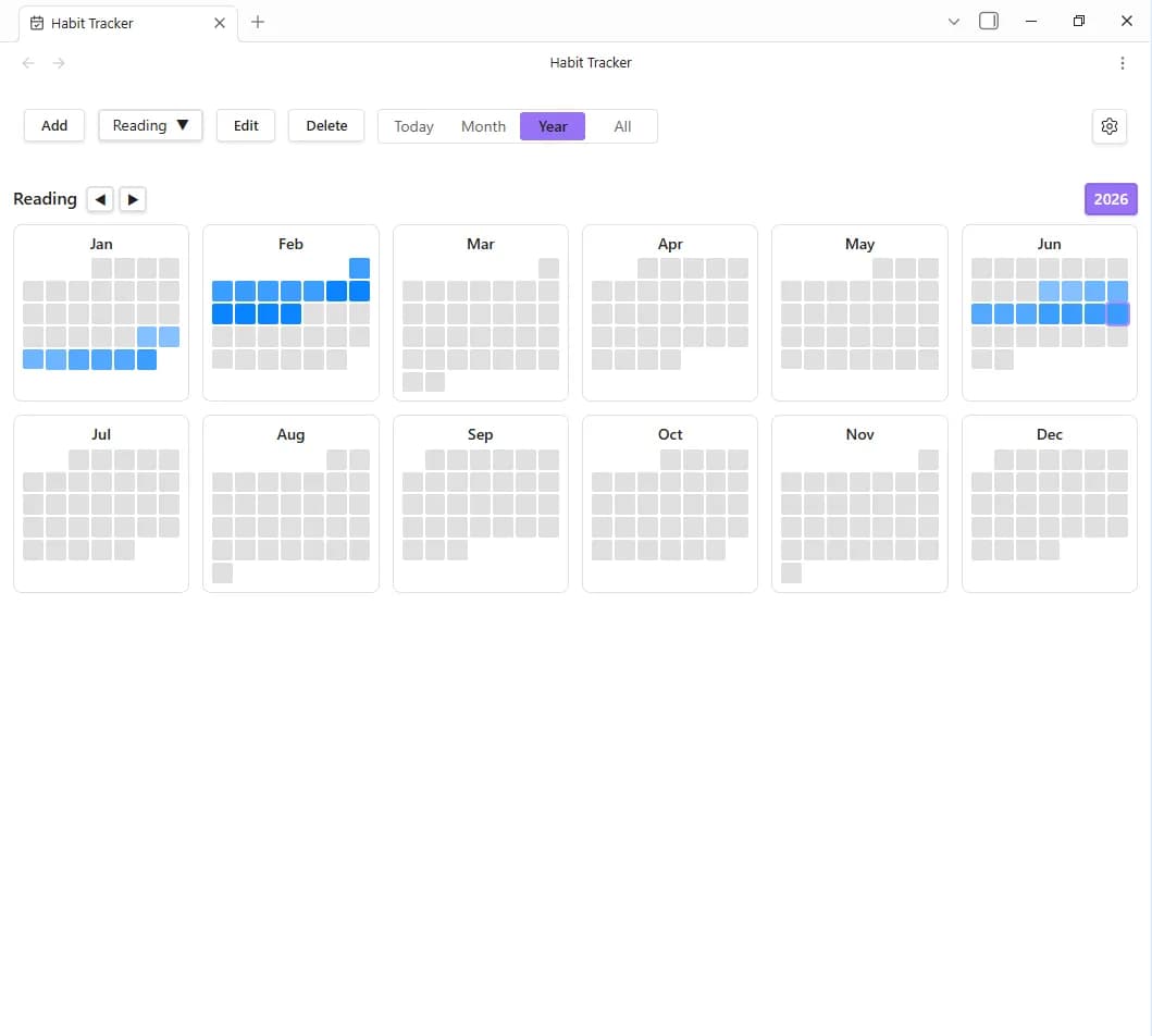 Banshan Habits Tracker screenshot