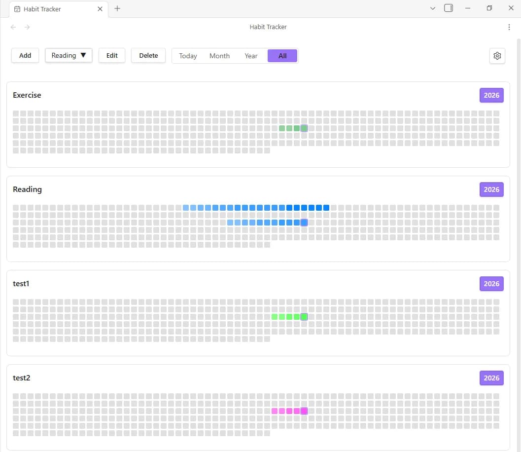 Banshan Habits Tracker screenshot