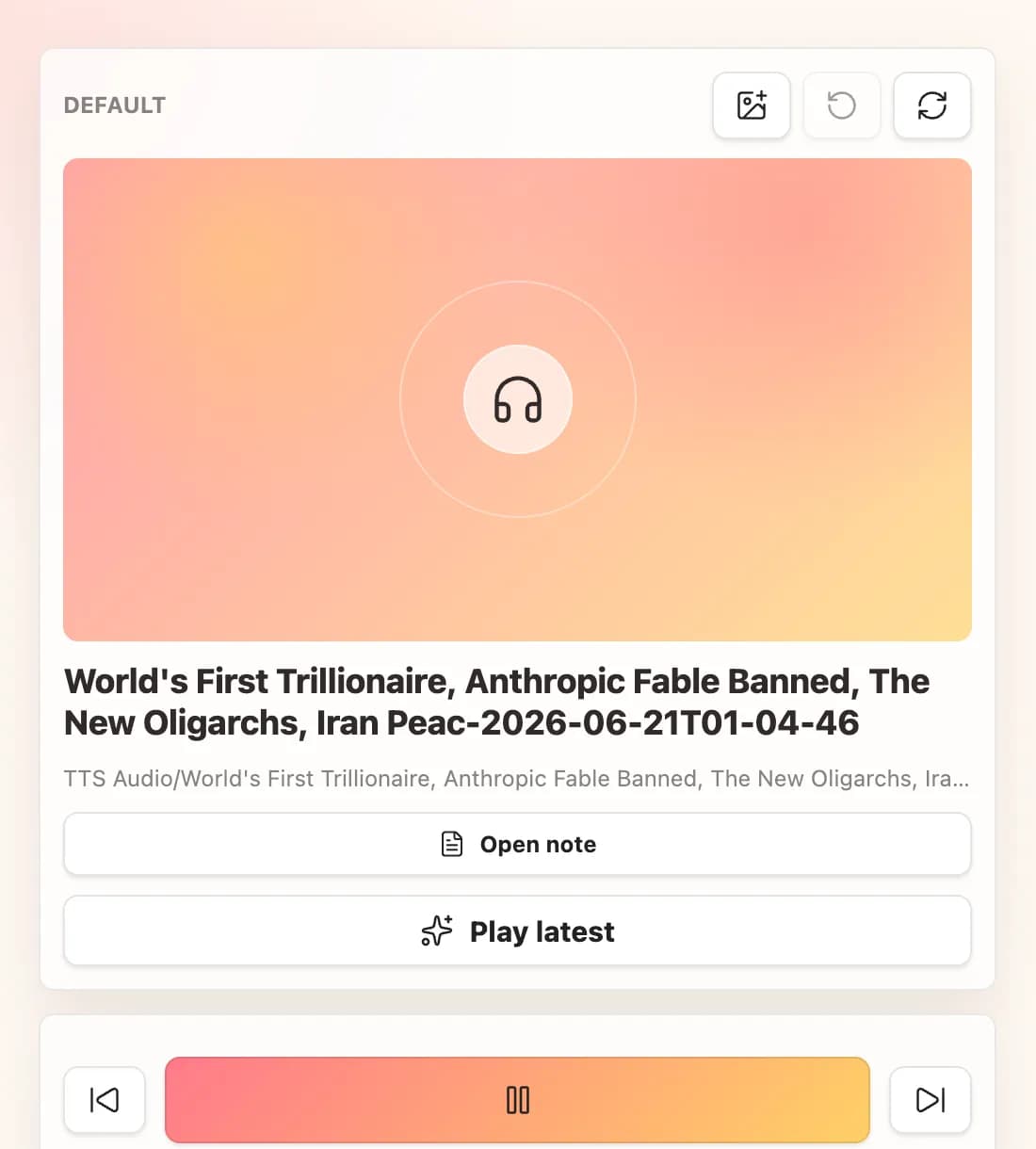 VaultCast screenshot
