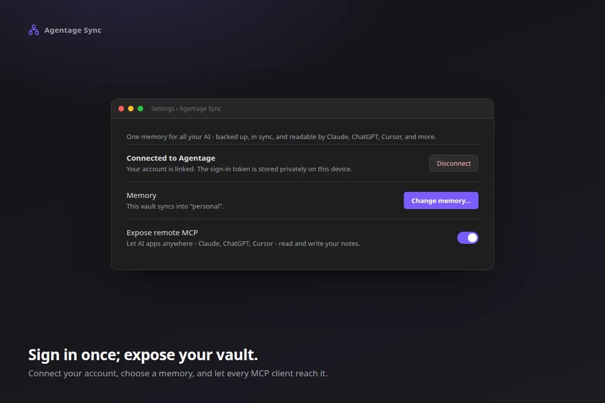 Agentage Sync screenshot