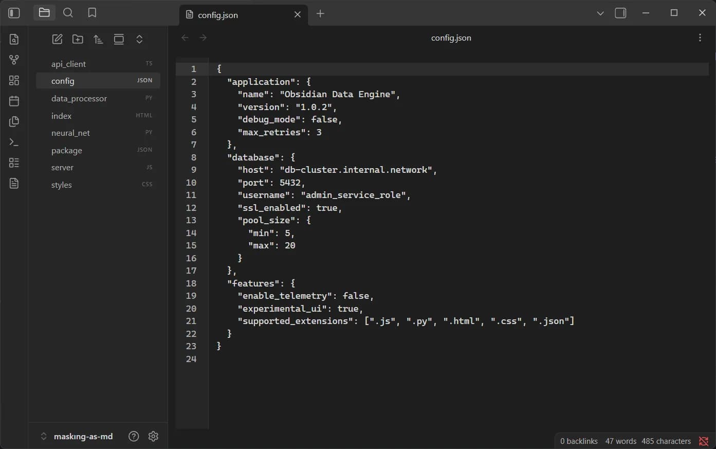 Masking as MD screenshot