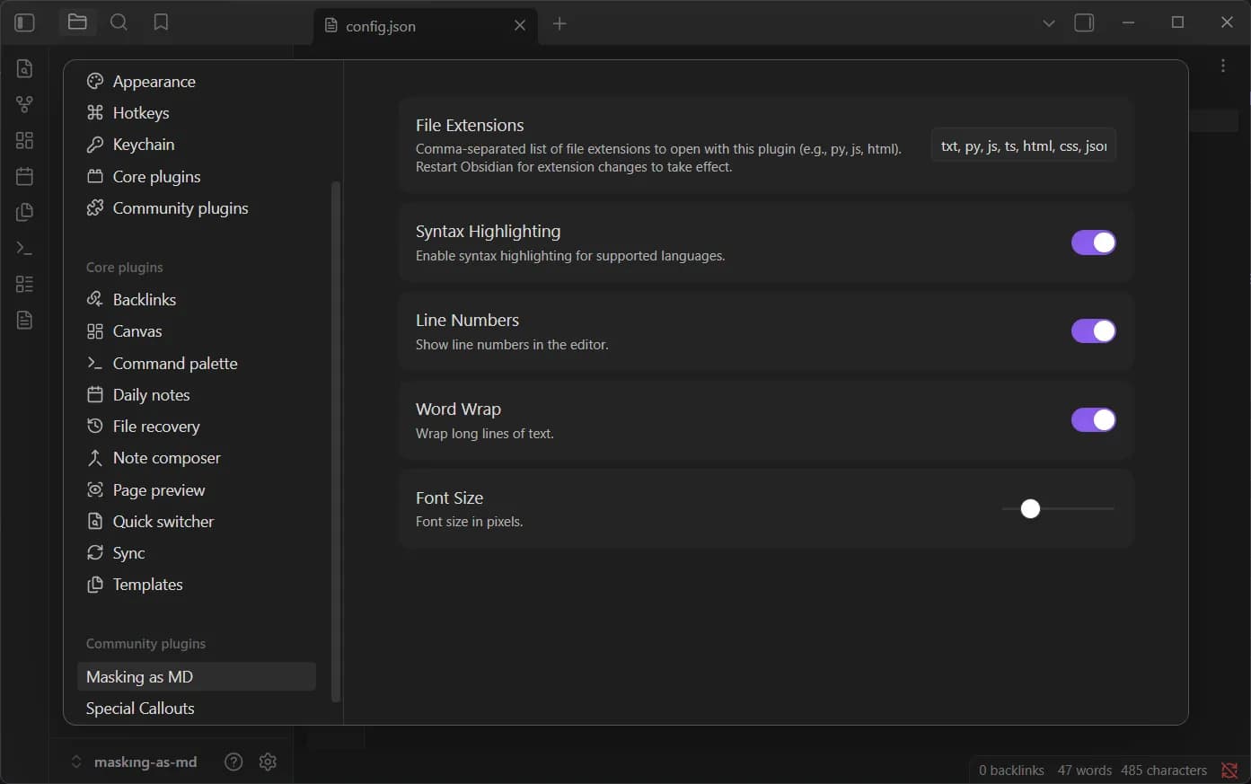 Masking as MD screenshot