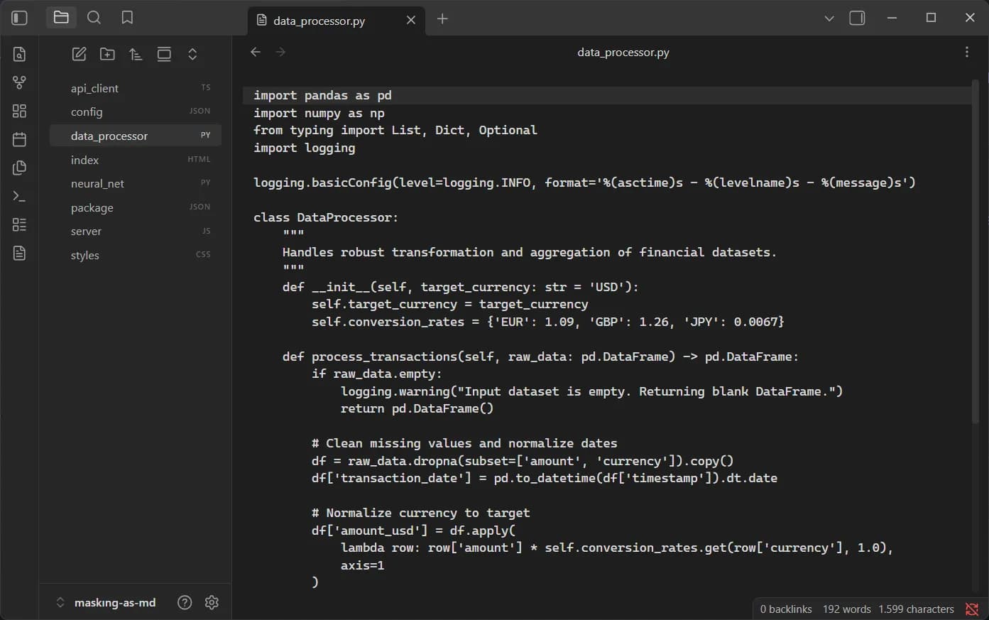 Masking as MD screenshot