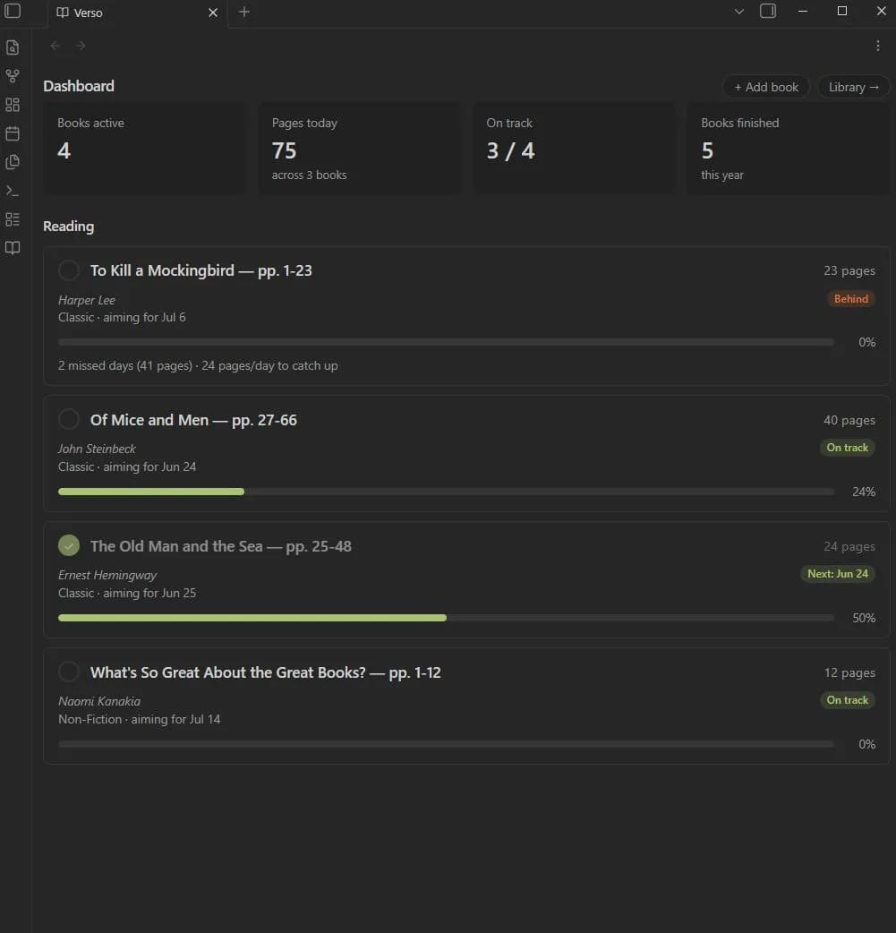 Verso screenshot