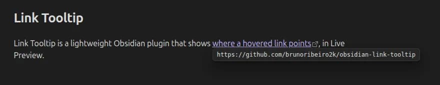 Link Tooltip screenshot