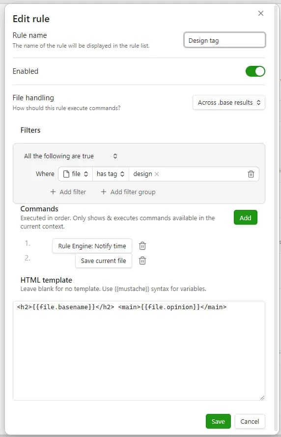 Rule Engine screenshot