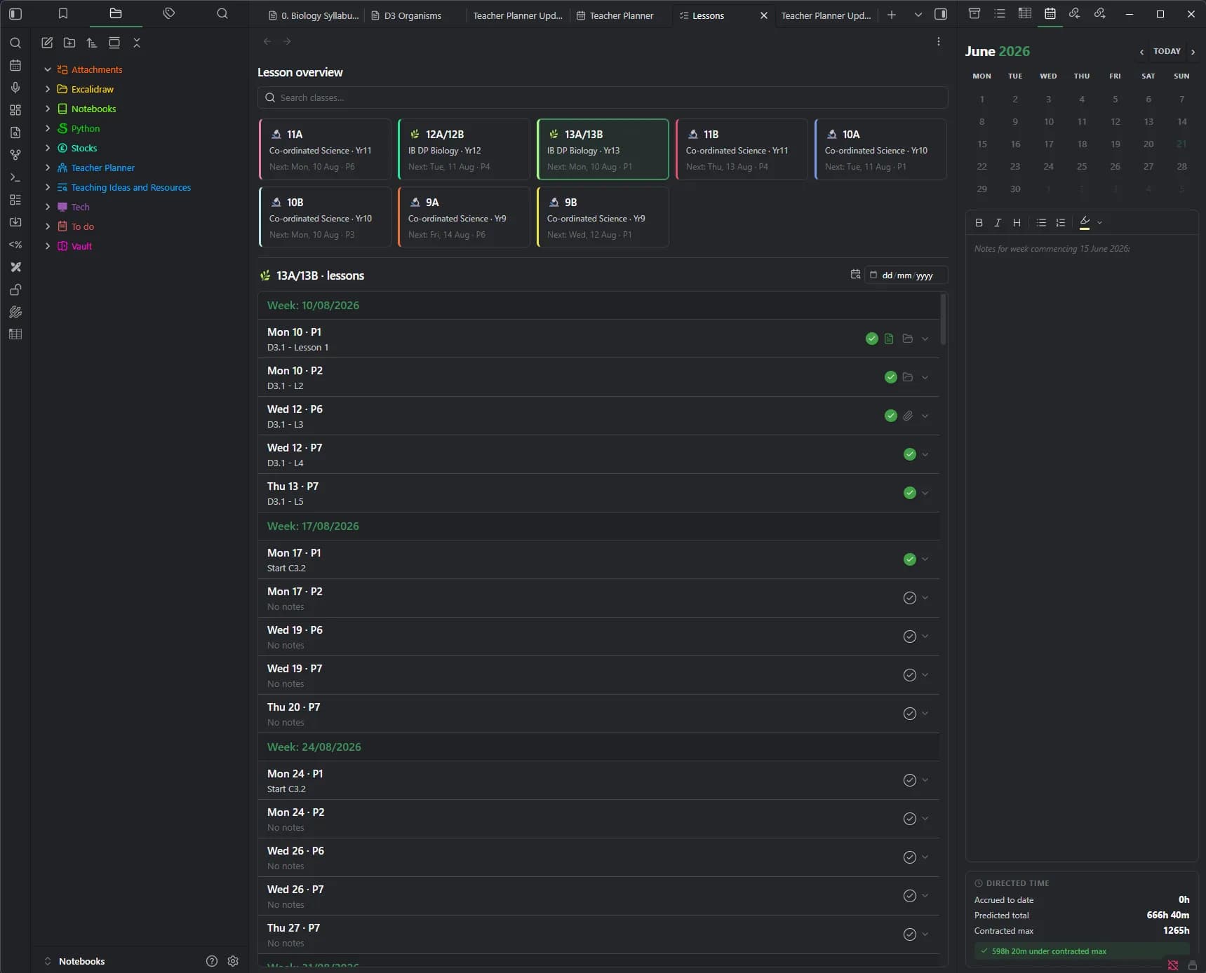 Teacher Planner screenshot