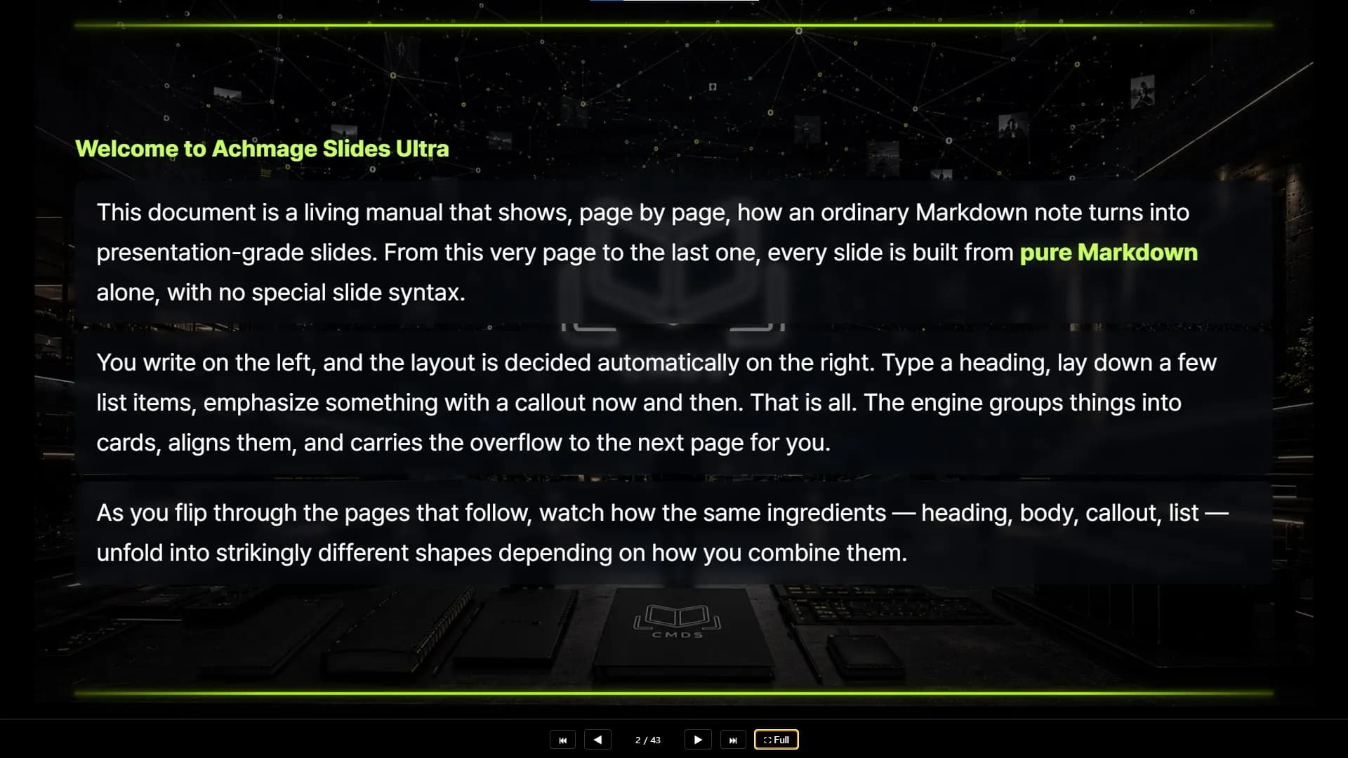 Achmage Slides Ultra 1920 v5 screenshot