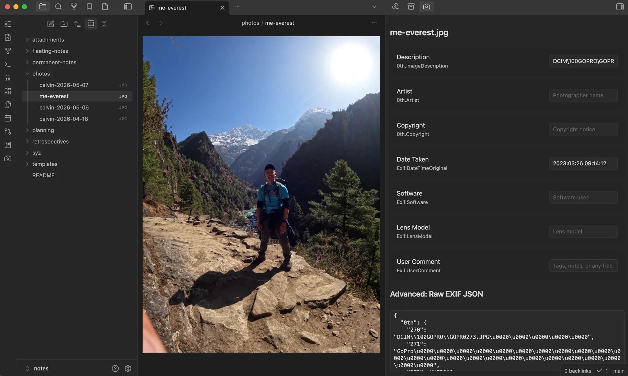 EXIF Editor screenshot