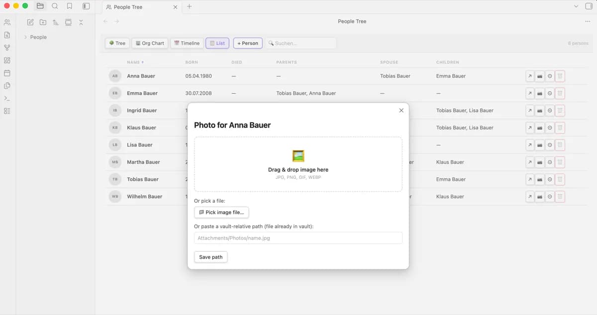People Tree screenshot