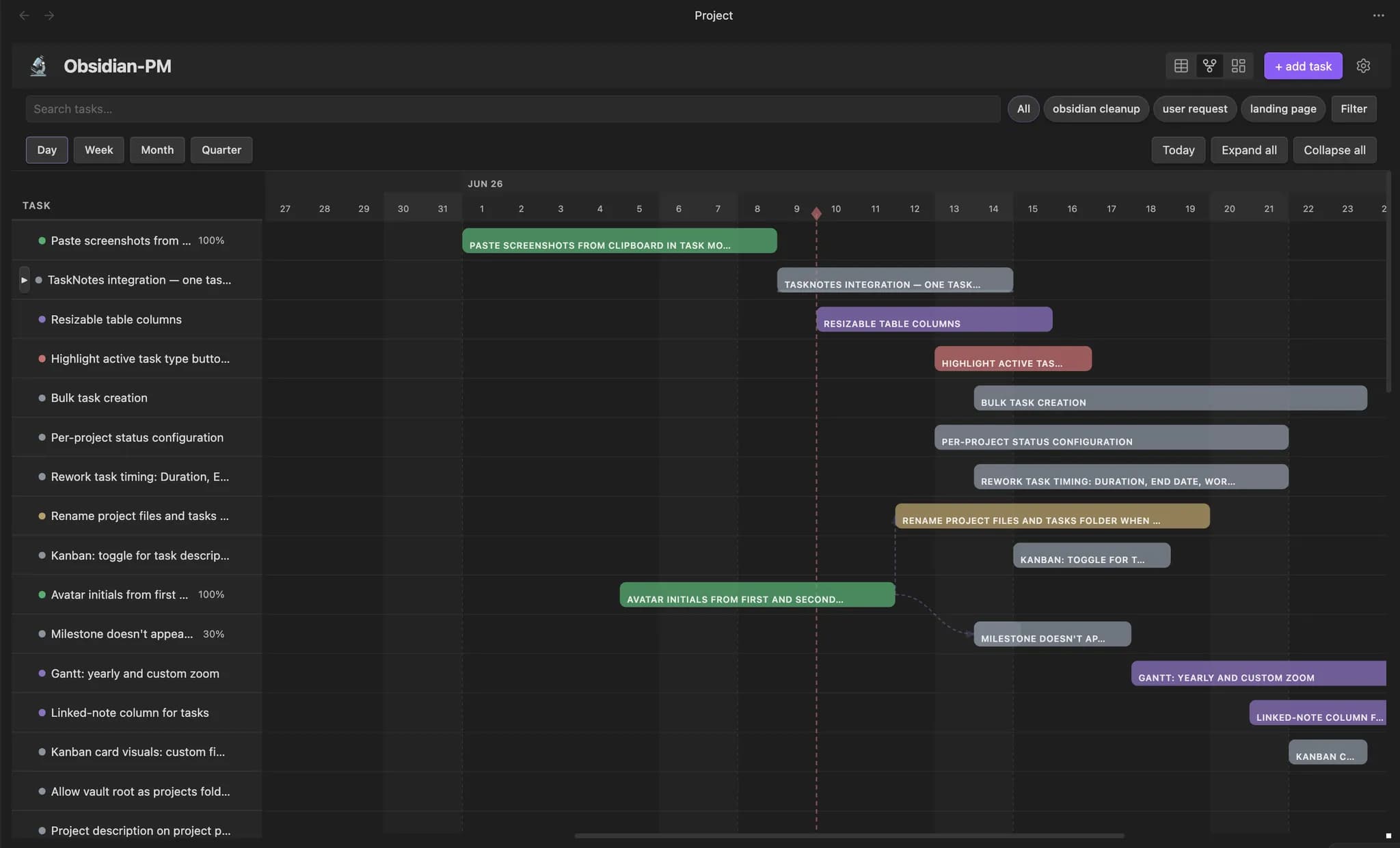 Project Manager screenshot