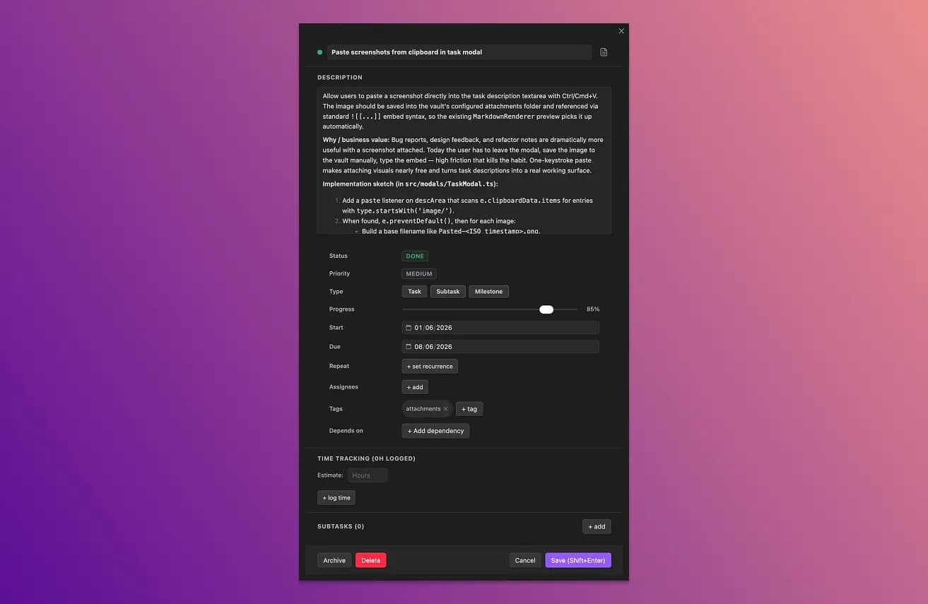 Project Manager screenshot